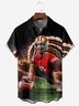 Moisture-wicking Thanksgiving Turkey Football Chest Pocket Casual Shirt