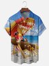 Moisture Wicking Thanksgiving Fun Turkey Beach Vacation Chest Pocket Hawaiian Shirt