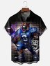 Moisture-wicking American Football Kentucky Art Wildcats Chest Pocket Casual Shirt
