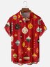 Moisture-wicking Christmas Decorate Light Chest Pocket Casual Shirt
