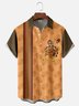 Moisture-wicking Thanksgiving Turkey Chest Pocket Bowling Shirt