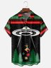 Moisture-wicking Christmas UFO Reindeer Chest Pocket Casual Shirt