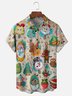 Moisture-Wicking Christmas Snowman Frosty The Snowman Santa Claus Christmas Tree Elk Chest Pocket Hawaiian Shirt