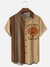Moisture-wicking Thanksgiving Guess What？Turkey Butt！Chest Pocket Bowling Shirt