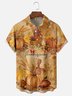 Moisture Wicking Thanksgiving Funny Turkey Chest Pocket Hawaiian Shirt