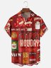 Moisture-wicking Christmas Chest Pocket Casual Shirt