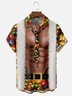 Moisture-Wicking Christmas Decoration Clothes Muscle Lights Chest Pocket Hawaiian Shirt