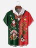 Moisture-wicking Christmas Santa Claus Chest Pocket Ugly Shirt