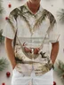 Moisture Wicking Merry Christmas Holiday Santa Chest Pocket Hawaiian Shirt