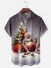 Moisture Wicking Merry Christmas Funny Drunk Santa Chest Pocket Hawaiian Shirt