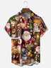 Moisture-wicking Christmas Santa Claus Chest Pocket Casual Shirt