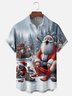 Moisture Wicking Merry Christmas Funny Santa Chest Pocket Hawaiian Shirt