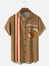 Moisture-Wicking Fun Thanksgiving Turkey Chest Pocket Bowling Shirt