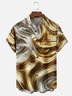 Moisture-wicking Retro Gradient Ripple Chest Pocket Casual Shirt