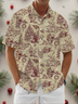 Moisture Wicking Merry Christmas Holiday Santa Chest Pocket Hawaiian Shirt