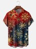 Moisture Wicking Merry Christmas Star Snowflake Chest Pocket Hawaiian Shirt