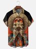 Moisture-wicking Skull Art Day of the Dead Chest Pocket Casual Shirt
