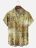 Moisture-wicking Party Gold Glitter Sequin Art Chest Pocket Casual Shirt