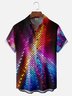 Moisture-wicking Party Disco Sparkling Fantasy Chest Pocket Casual Shirt