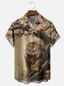 Moisture-wicking Japanese Art Sakura Tiger Chest Pocket Casual Shirt