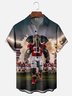 Moisture-wicking American Football Alabama Art Elephant Chest Pocket Casual Shirt