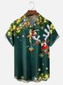 Moisture Wicking Merry Christmas Elk Chest Pocket Hawaiian Shirt