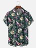 Moisture-Wicking Star Snowflake UFO Pocket Hawaiian Shirt