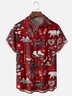 Moisture Wicking Canadian Culture Christmas Snowflake Maple Leaf Animal Chest Pocket Hawaiian Shirt