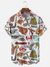 Moisture-Wicking Canadian Culture Map  Of Maple Leaf Moose Chest Pocket Hawaiian Shirt