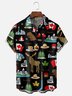 Moisture-Wicking Canadian Culture Beaver Moose Maple Leaf Chest Pocket Hawaiian Shirt