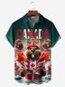 Moisture-wicking Canadian Beaver Maple Leaf Chest Pocket Casual Shirt