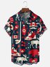Moisture-Wicking Canadian Culture Moose Maple Leaf Hockey Stick Chest Pocket Hawaiian Shirt