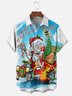Moisture Wicking Merry Christmas Vintage Flame Car Chest Pocket Hawaiian Shirt