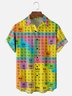 Moisture-wicking Artistic Chemical Symbols Plaid Chest Pocket Casual Shirt
