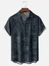 Moisture-wicking Stars Universe Spaceship Chest Pocket Casual Shirt