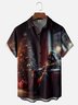 Moisture-wicking Christmas Tree Gifts Snowflakes Chest Pocket Casual Shirt