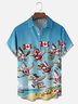 Moisture Wicking Canadian Cultural Vacation Birds of Prey Flag Chest Pocket Hawaiian Shirt