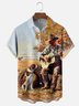 Moisture-wicking Music Festival Folk Art Country Folk Chest Pocket Casual Shirt