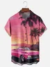 Moisture Wicking Beach Vacation Vintage Car Chest Pocket Hawaiian Shirt