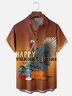 Moisture Wicking Thanksgiving Turkey Chest Pocket Hawaiian Shirt