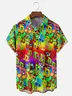 Moisture Wicking Gradient Music Chest Pocket Hawaiian Shirt