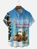 Moisture Wicking Christmas Mop Top Chest Pocket Hawaiian Shirt