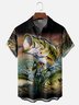 Moisture-Wicking Outdoor Fishing Water Grass Chest Pocket Hawaiian Shirt