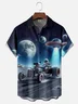 Moisture Wicking Space Astronaut Retro Car Hawaiian Shirt