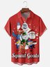 Moisture Wicking Christmas Snowman Santa Rudolph Hawaiian Shirt