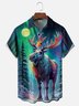 Moisture-Wicking Outdoor Hunting Gradient Deer Chest Pocket Hawaiian Shirt