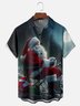 Moisture-Wicking Outdoor Santa Fishing Chest Pocket Hawaiian Shirt