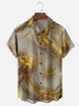 Moisture Wicking Abstract Gradient Geometric Chest Pocket Holiday Shirt