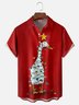 Moisture-Wicking Christmas Lights Duck Chest Pocket Hawaiian Shirt