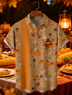 Moisture-wicking Thanksgiving Turkey Chest Pocket Casual Shirt